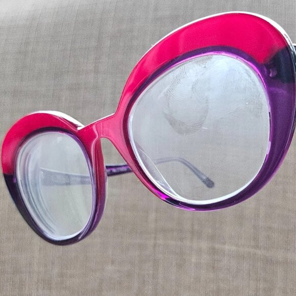 ONIRICO Women Eyeglasses ON50 col. 444 Purple/Fuchsia oversized oval Glasses - Picture 1 of 10